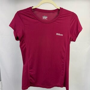 Wilson Athletic Performance Tee Pink Short Sleeve Breathable Workout Top M